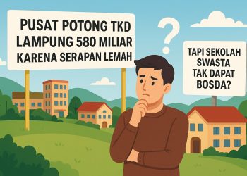 Bingung! Pusat Pangkas TKD Lampung 580 Miliar, Sekolah Swasta Justru Tak Dapat BOSDA