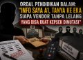 Ordal Pendidikan Balam: Vendor Ditunjuk Tanpa Lelang, Kepala Sekolah Tak Bisa Menolak?