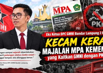 Narasi GMNI-PKI di Majalah MPA Kemenag Tuai Kritik Eks Ketua DPC Bandar Lampung