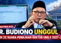 Hasil Voting Senat Unila Terungkap, Dr. Budiono Raih 22 Suara dalam Perebutan Kursi Rektor